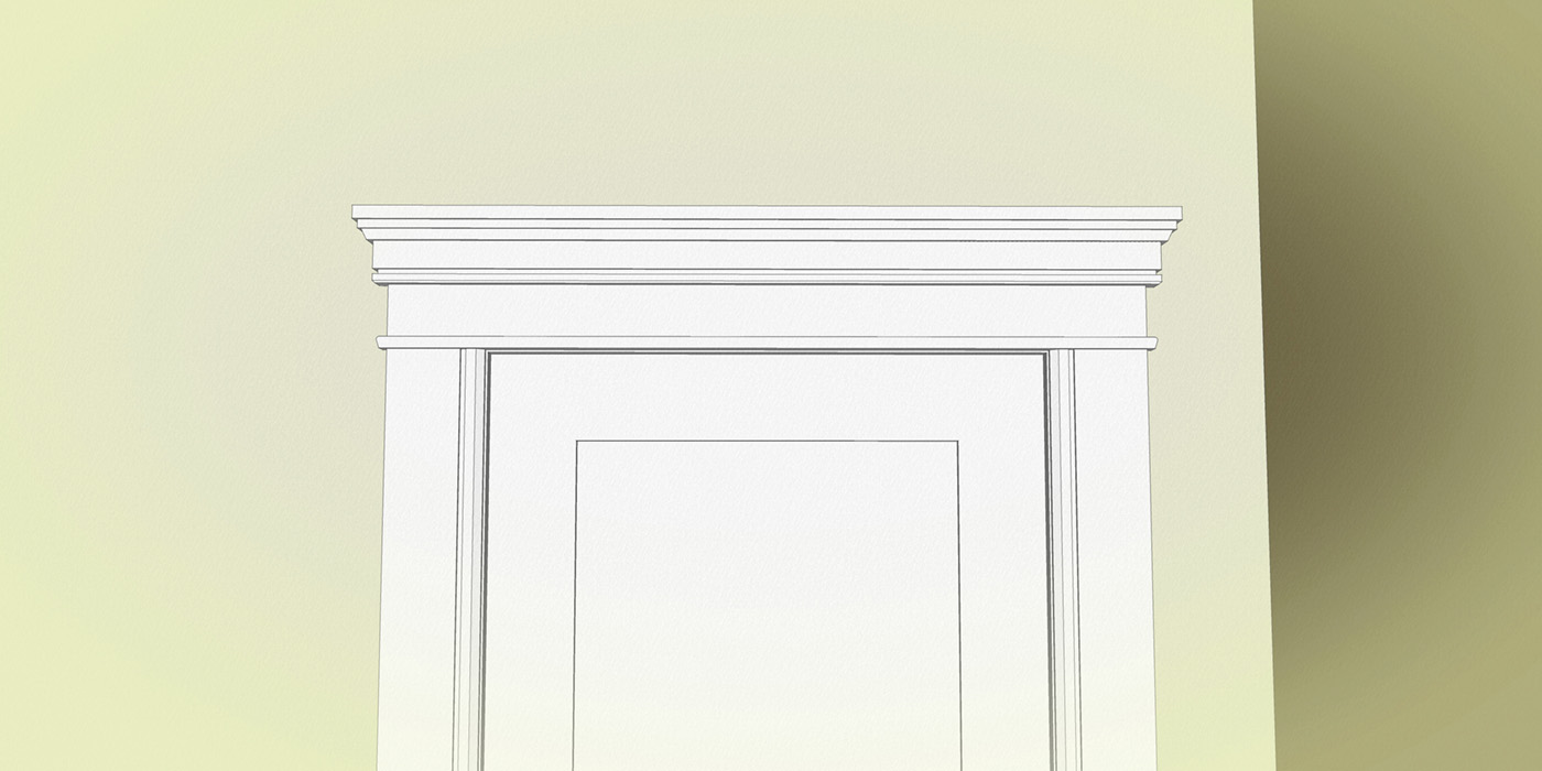 KB161 Capped Casing Modern Craftsman Header Kuiken Brothers